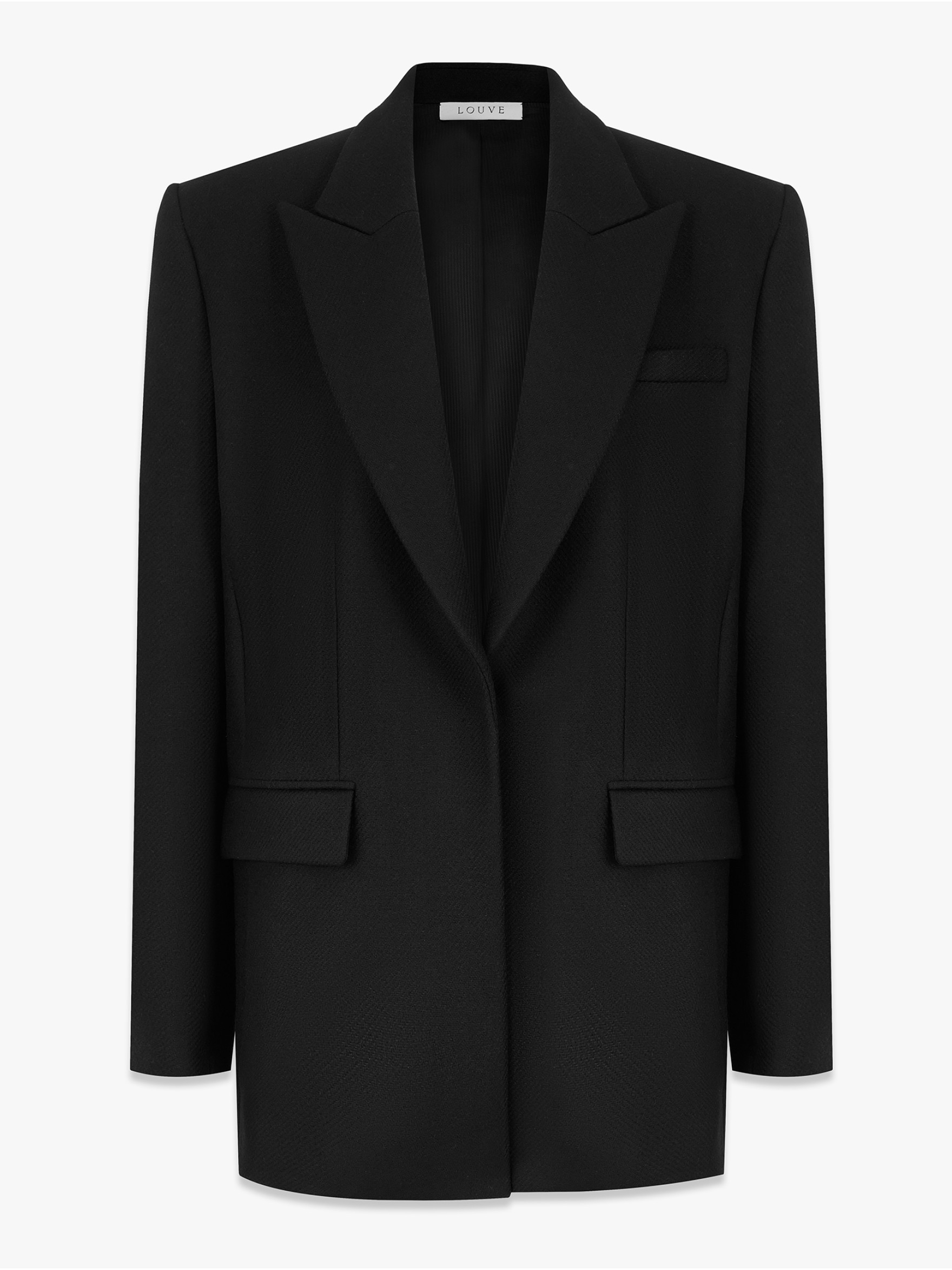 Однобортный жакет из пальтовой шерсти