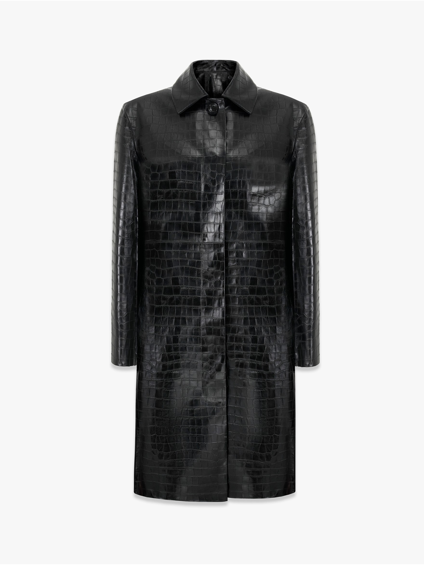 Плащ из кожи под крокодила