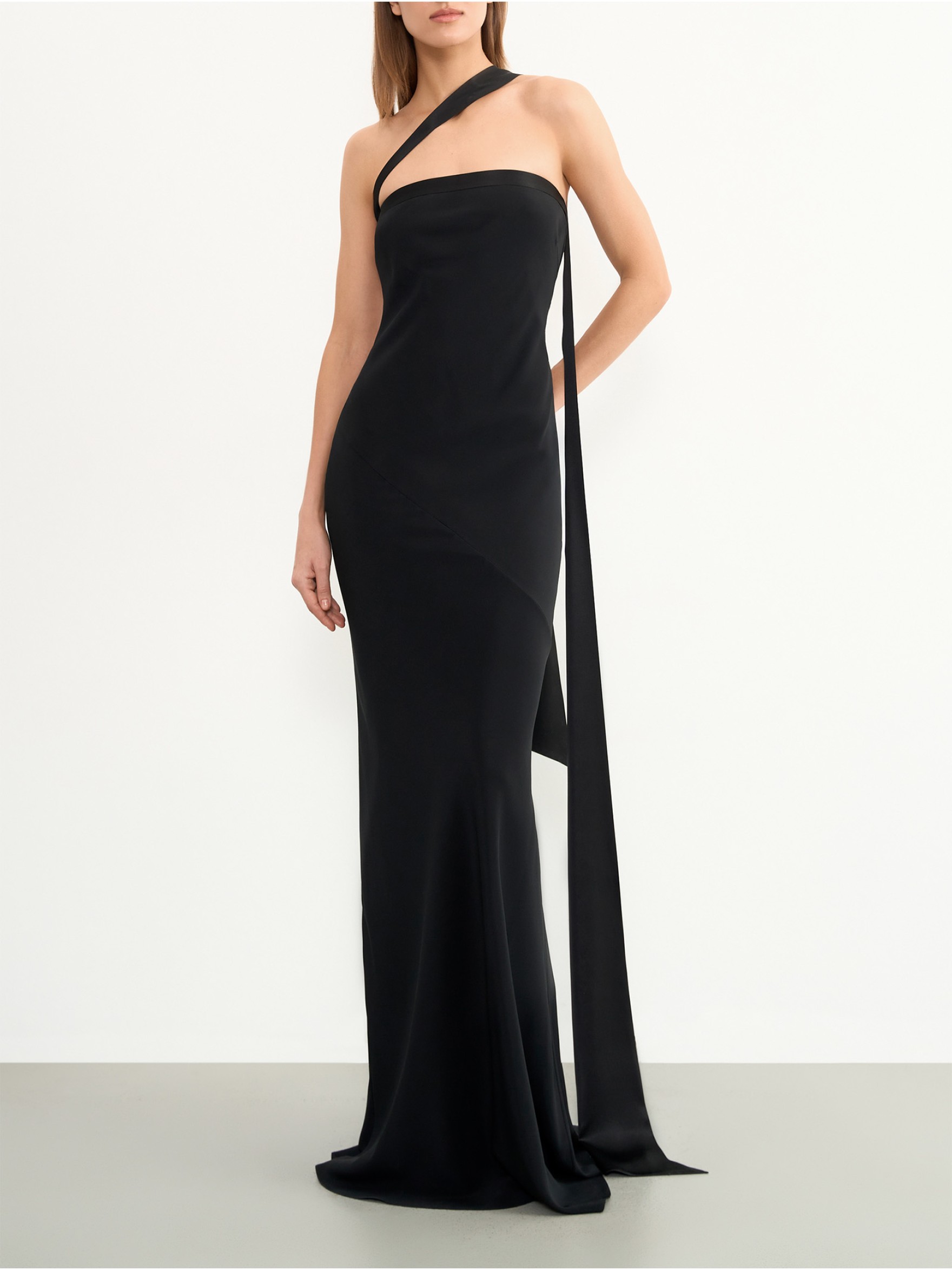 Платье макси бюстье с лентами