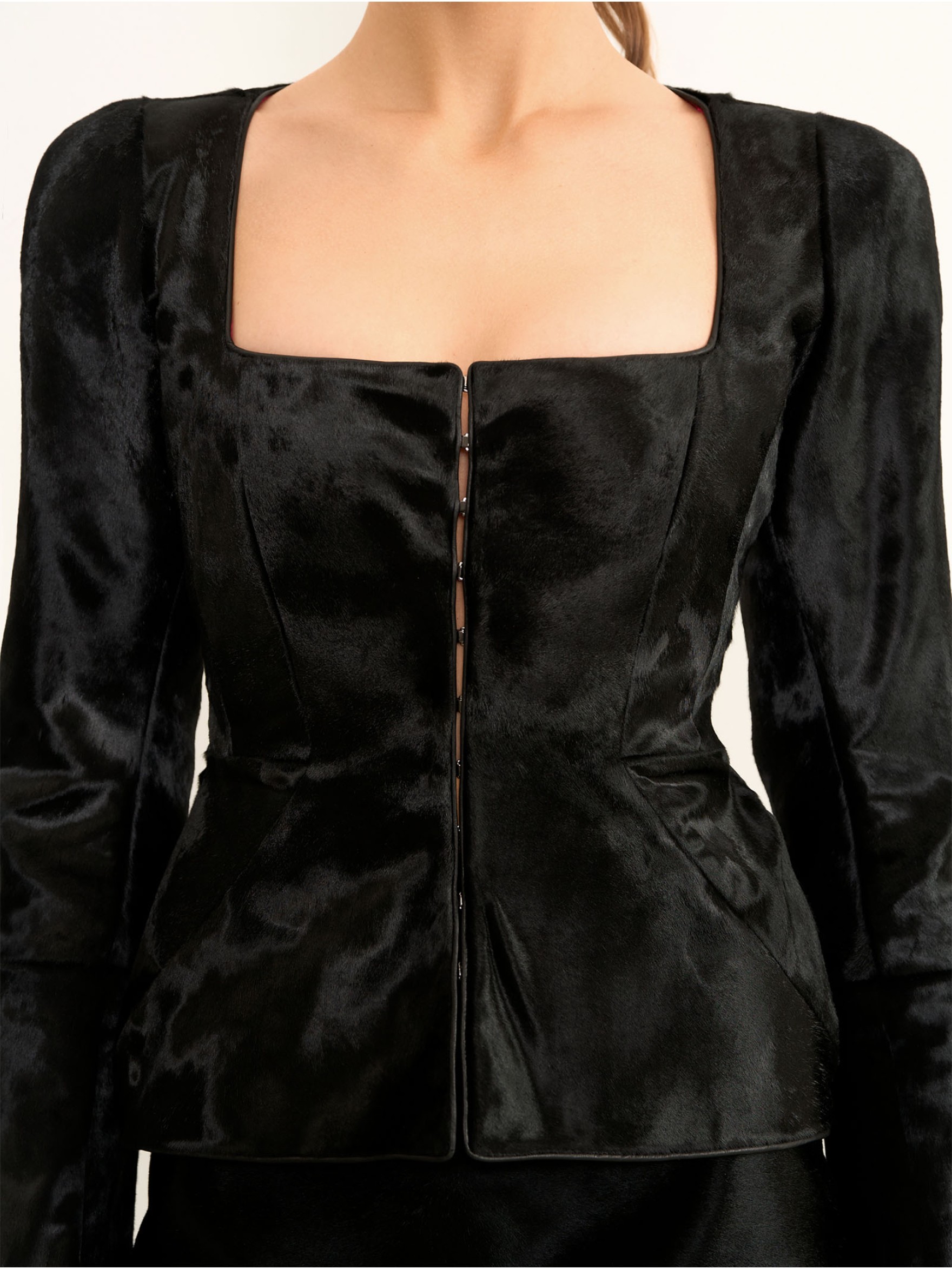 Жакет-корсет из кожи Cavallino