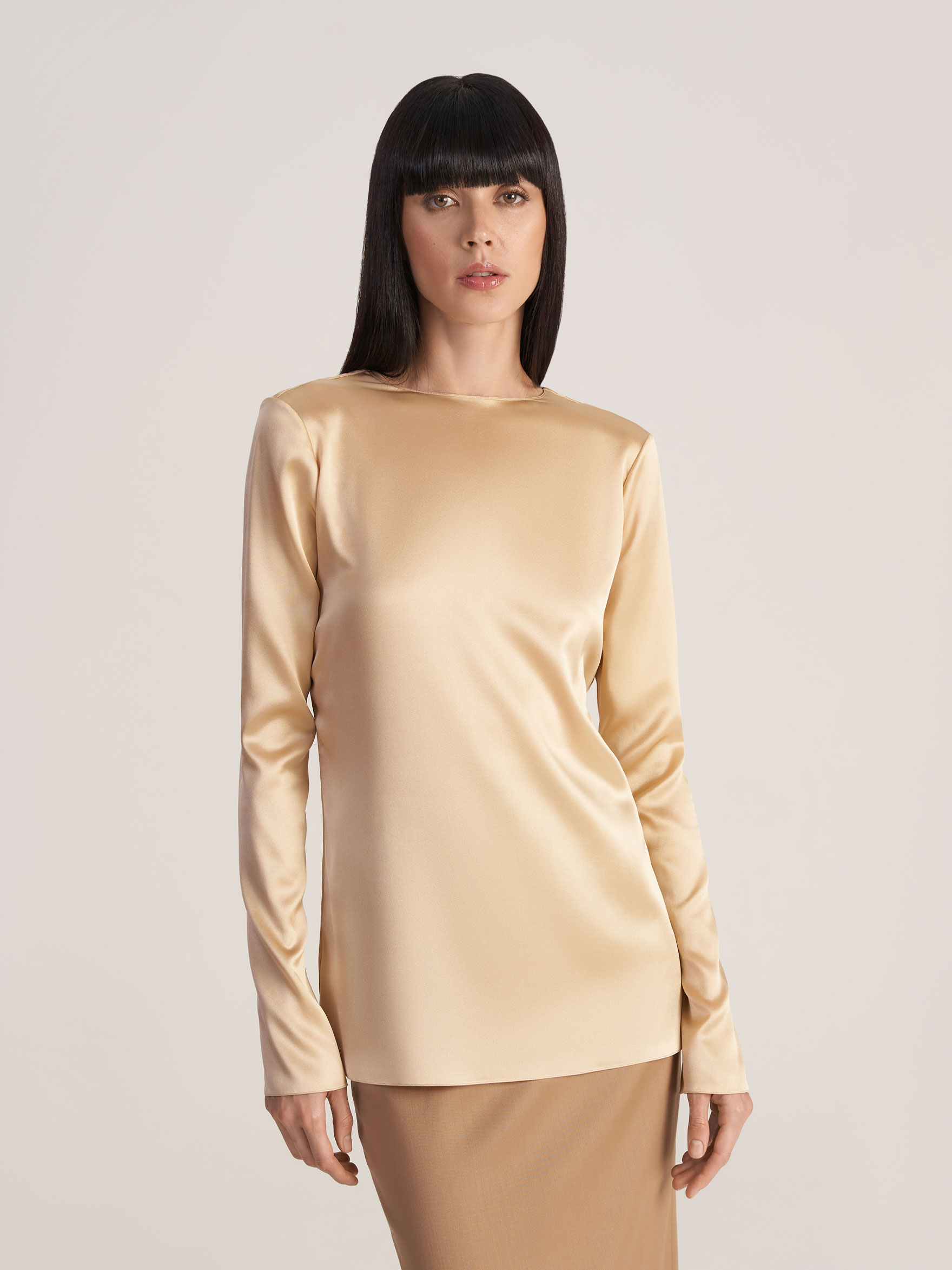 Блуза из шелка с драпировкой