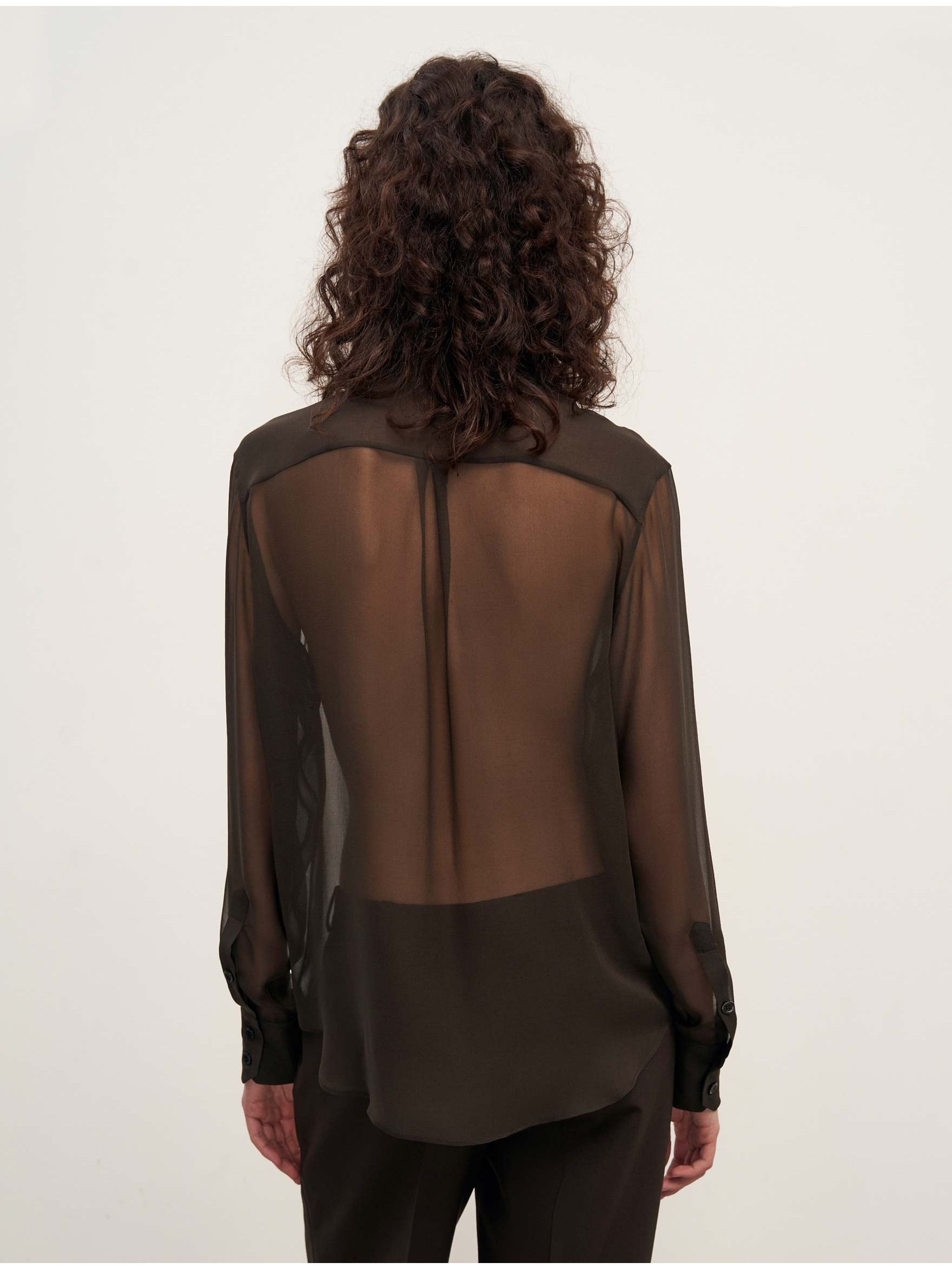 Рубашка из шелкового шифона