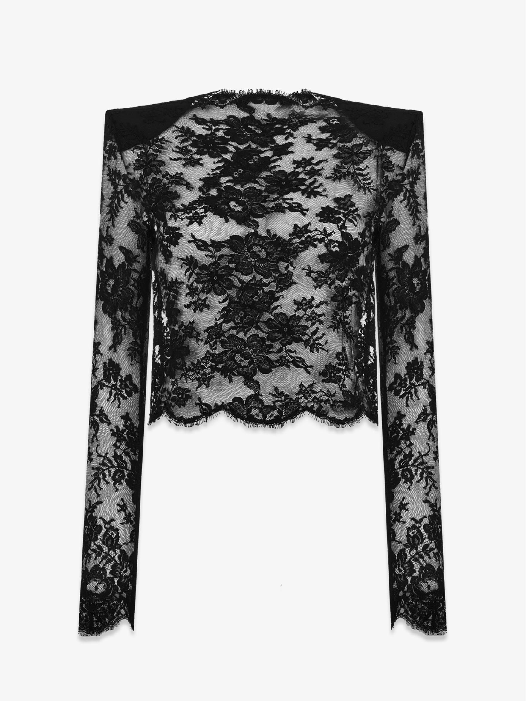Топ из кружева с длинным рукавом