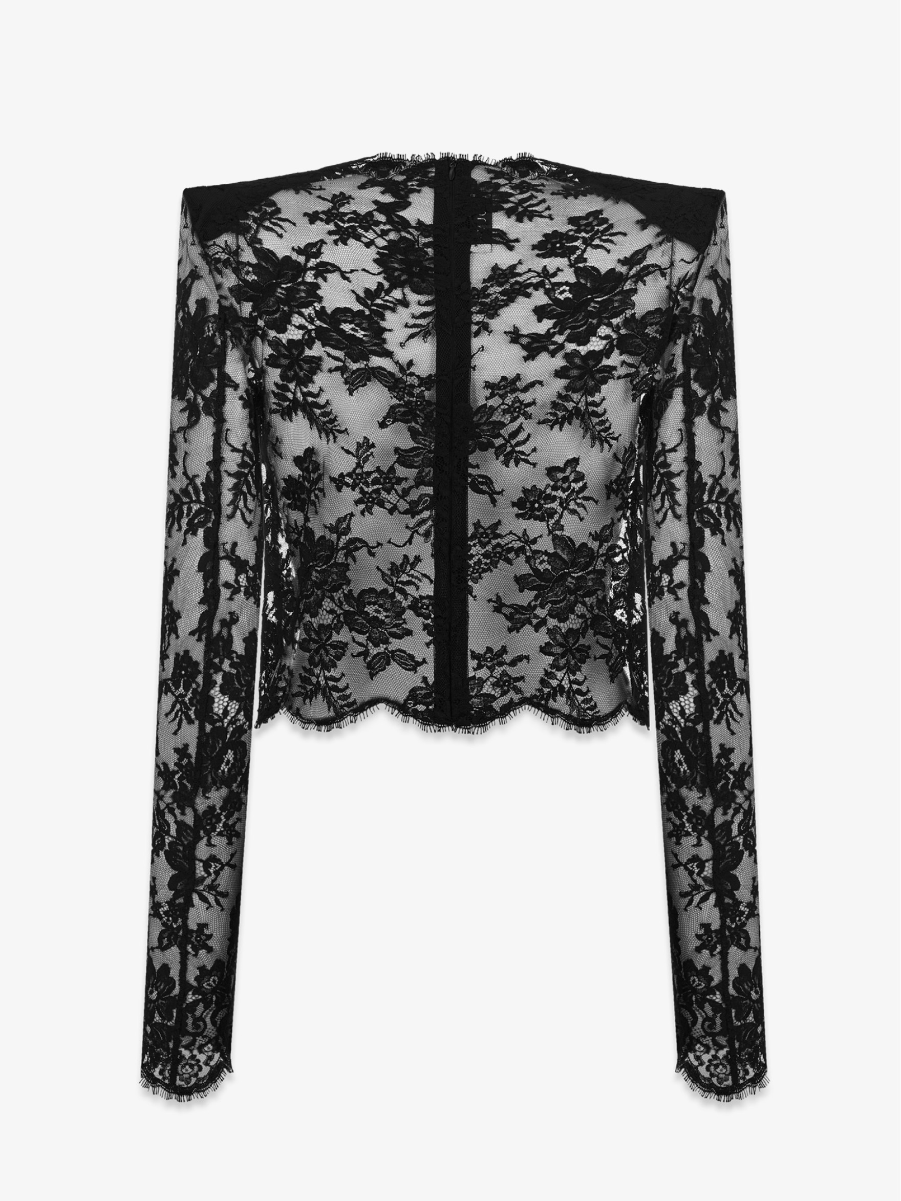 Топ из кружева с длинным рукавом