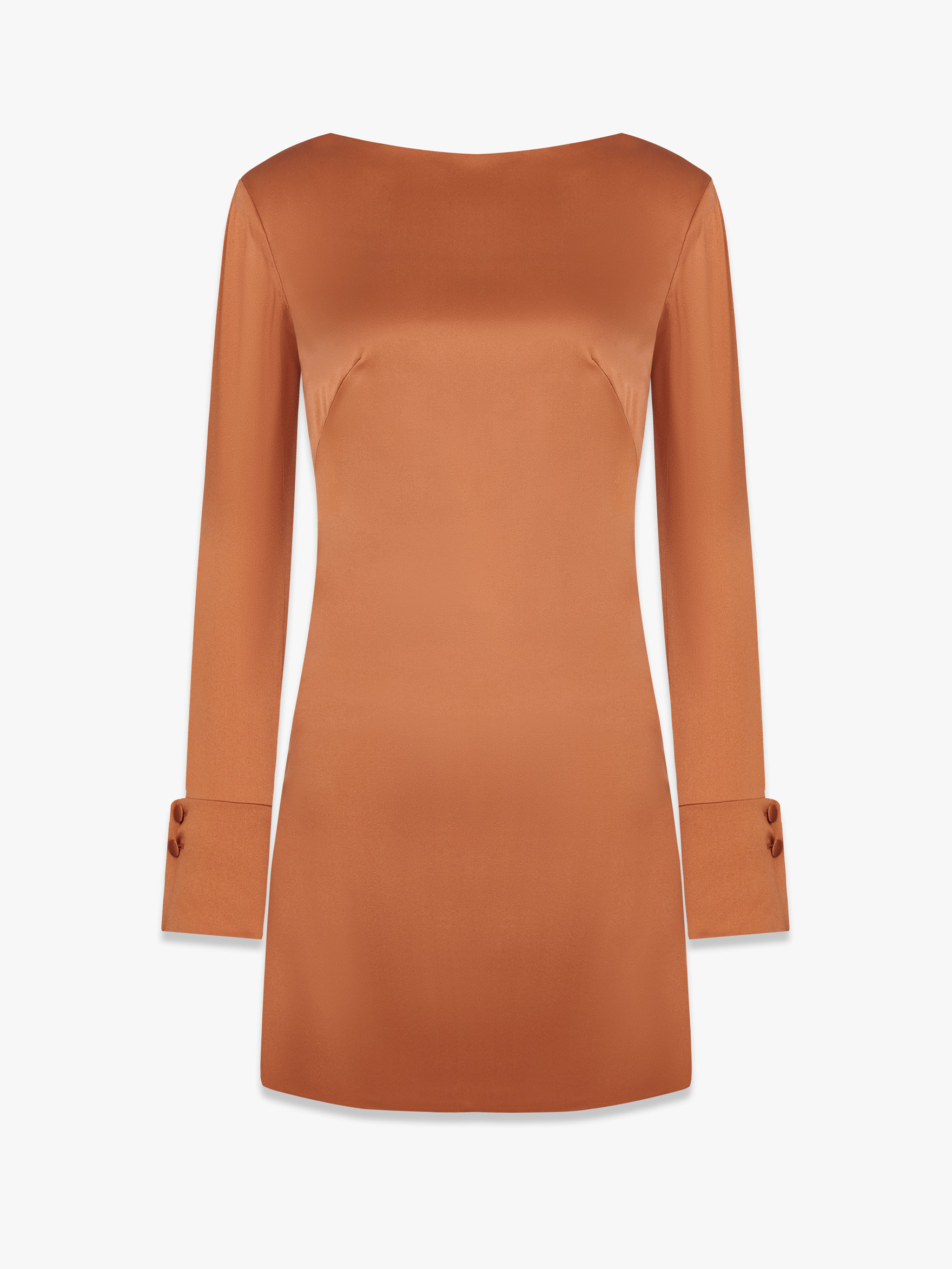 Мини-платье из шелка с открытой спиной