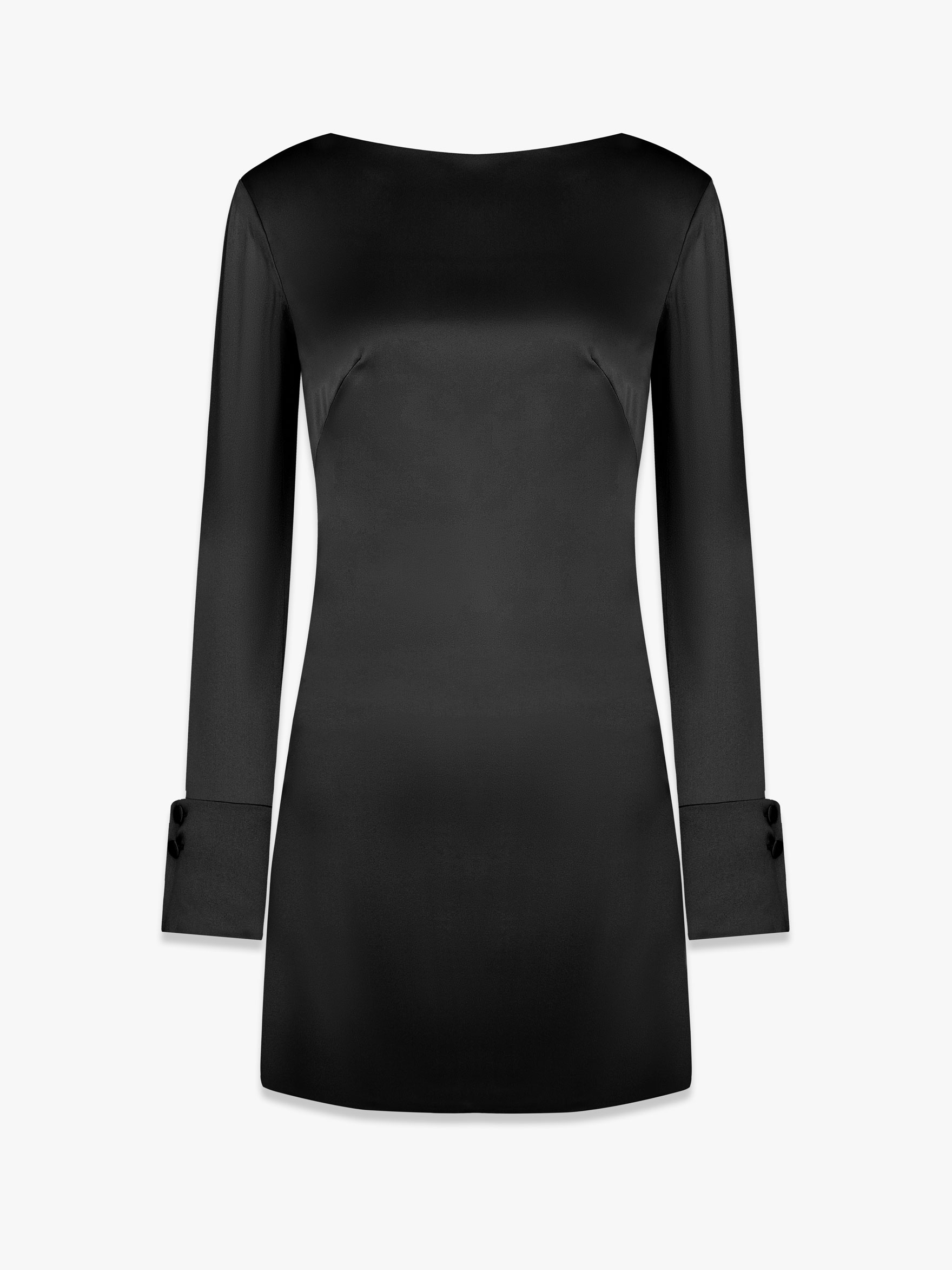 Мини-платье из шелка с открытой спиной