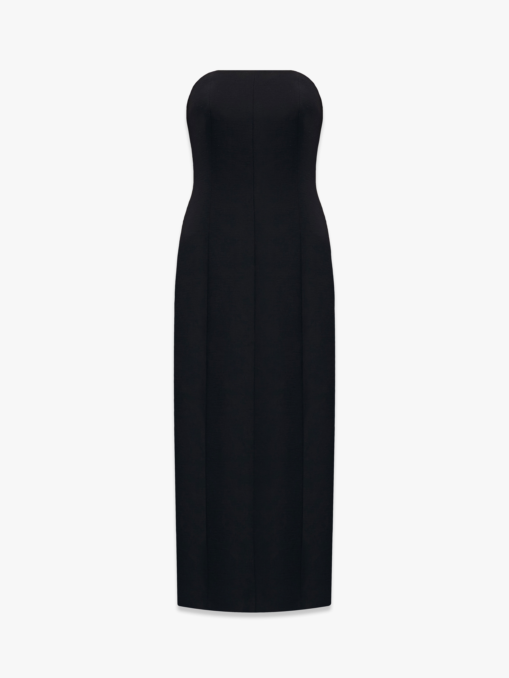 Платье миди бюстье из шерстяного крепа