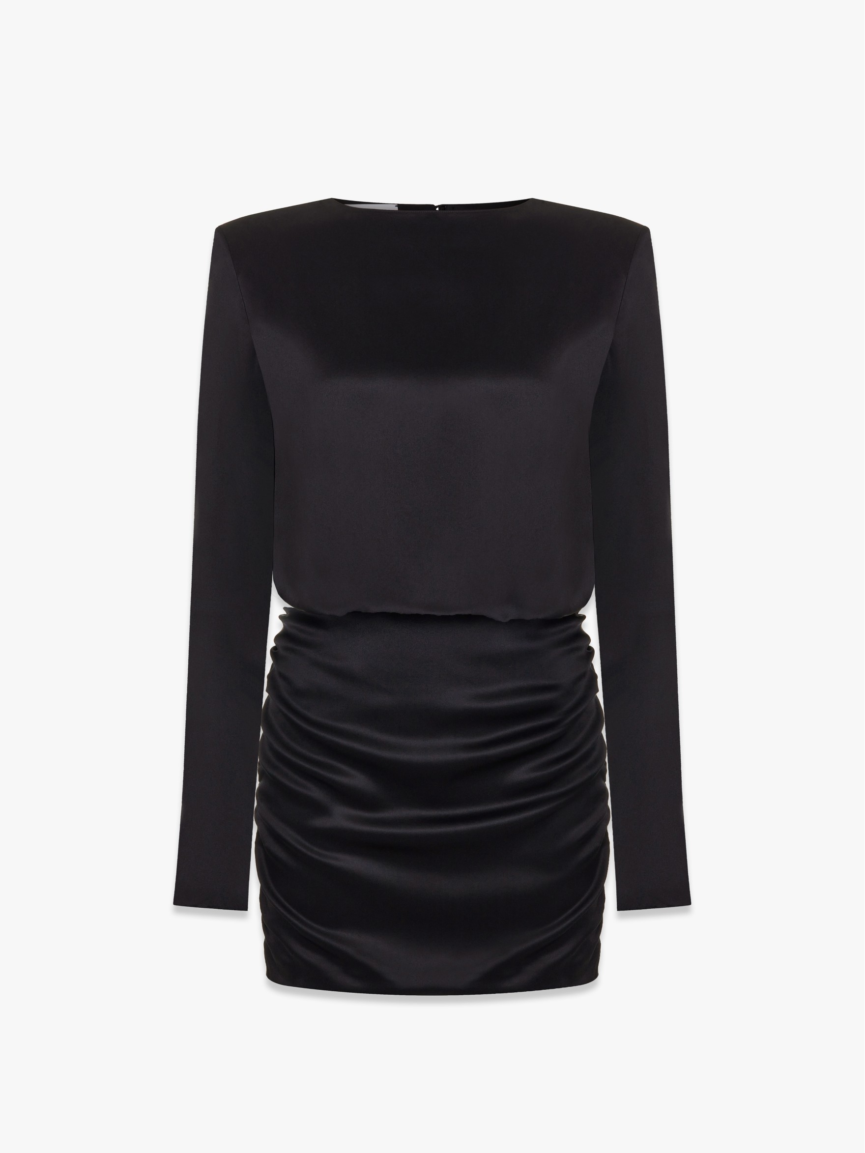 Платье мини из атласного шелка