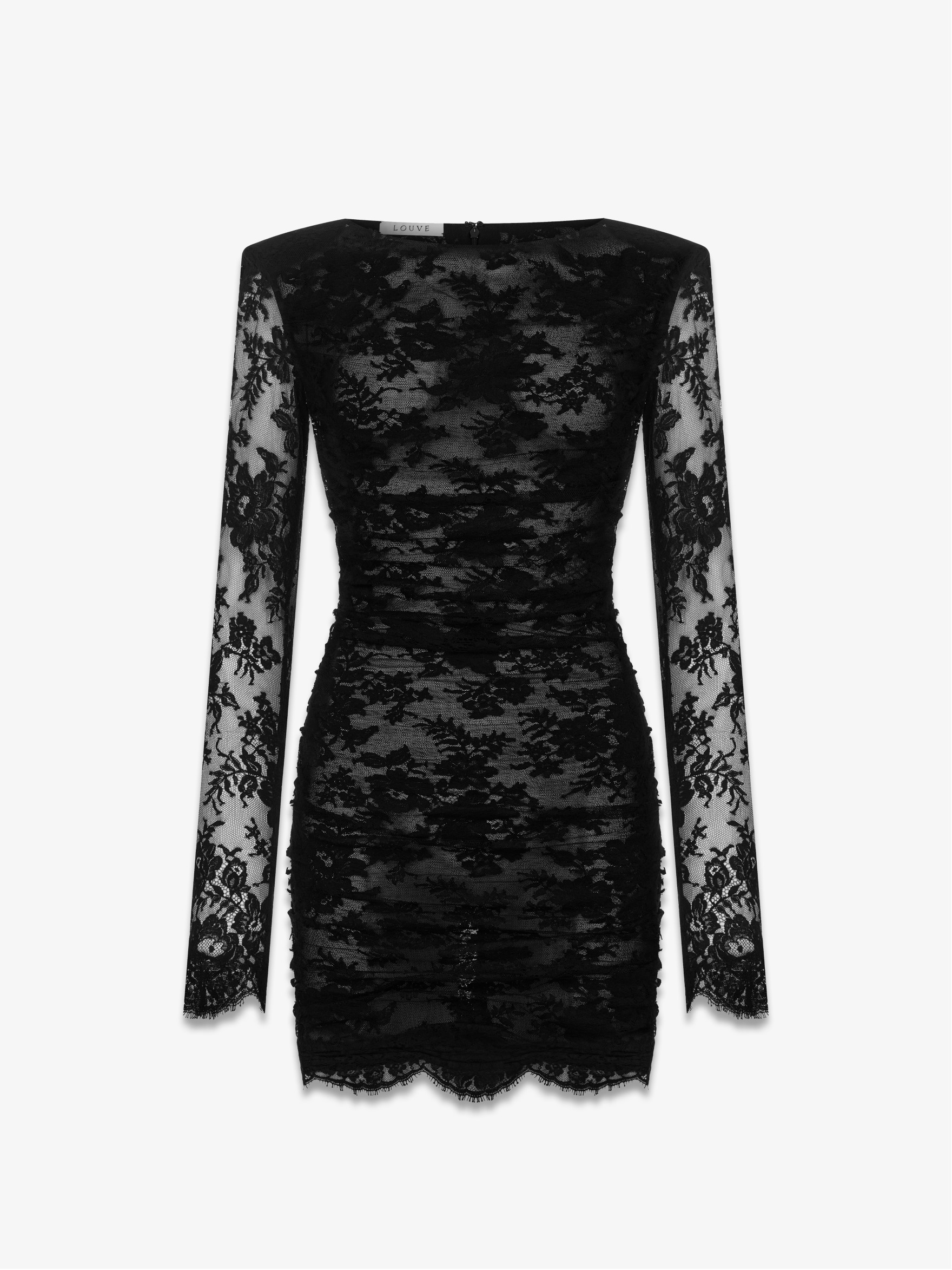 Платье мини из кружева
