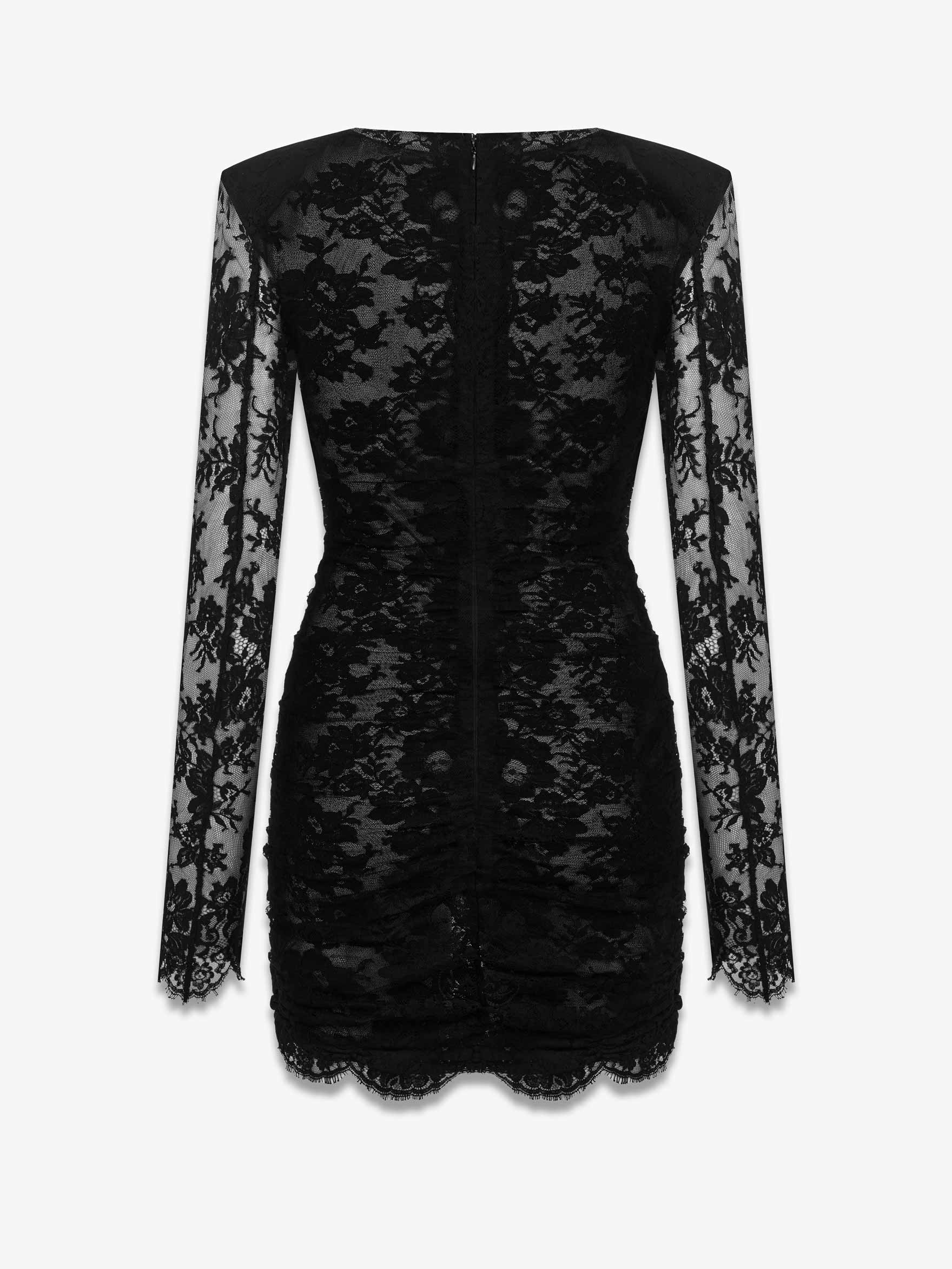 Платье мини из кружева