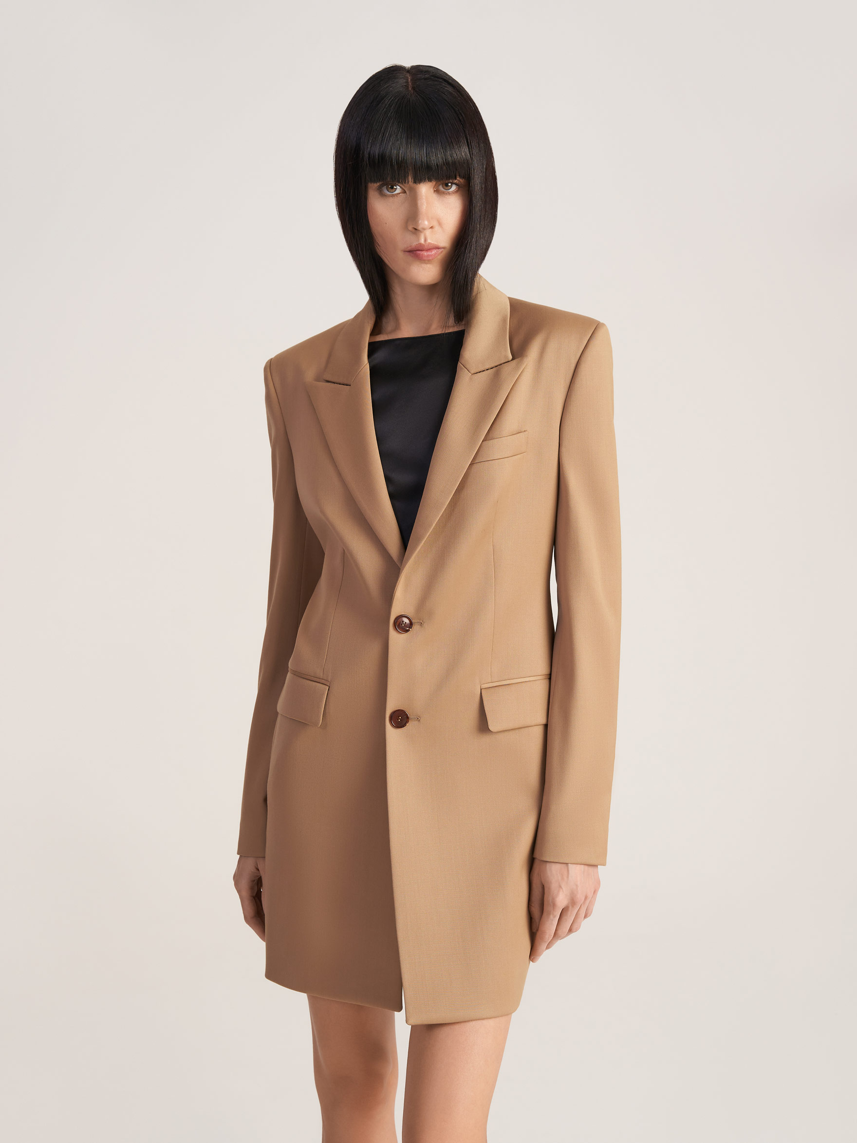 Жакет удлиненный из шерсти