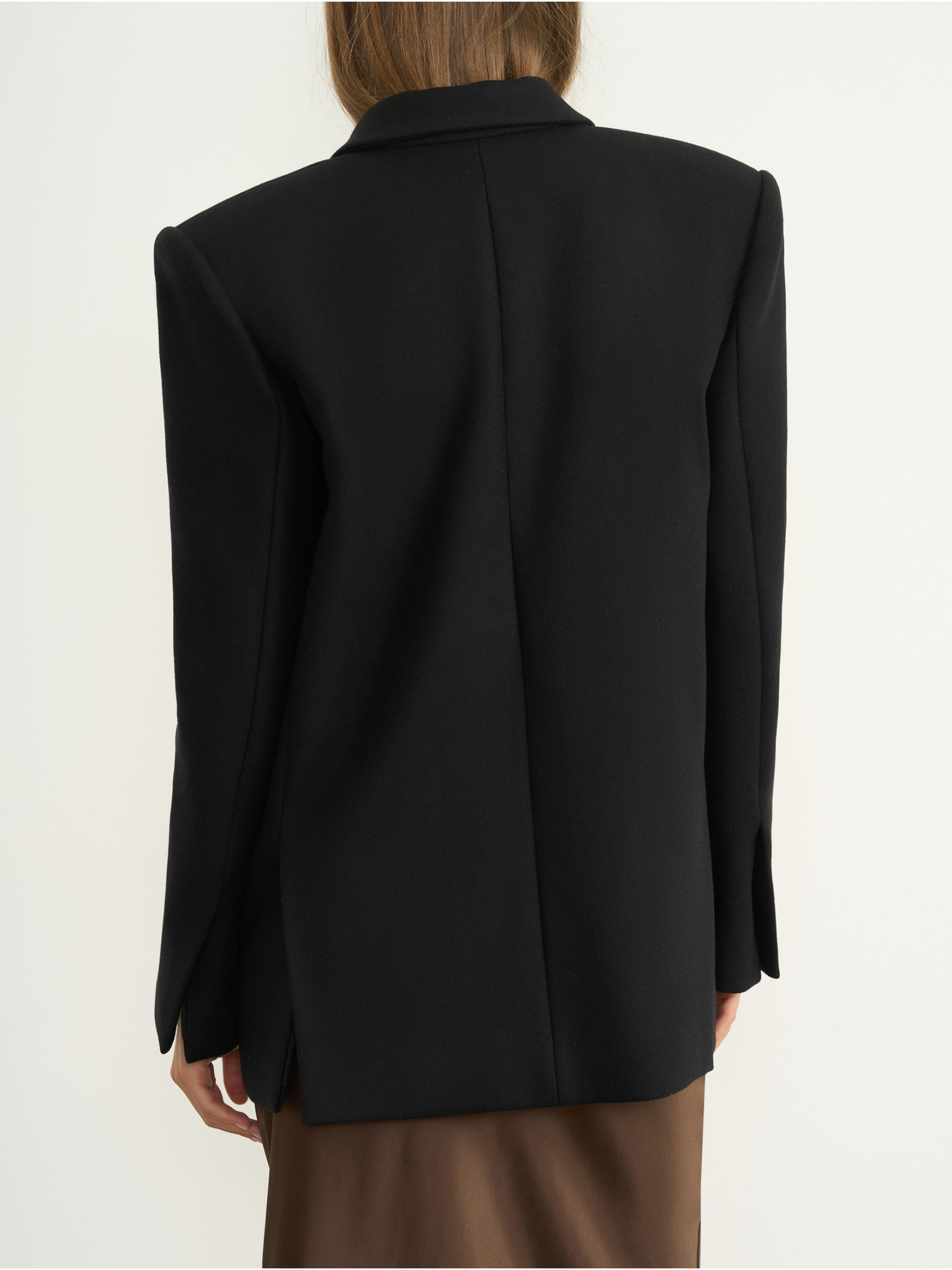 Однобортный жакет из пальтовой шерсти