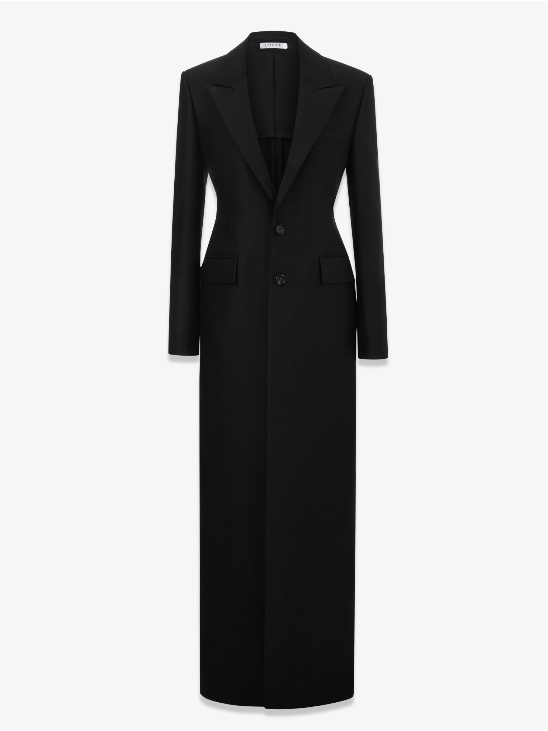 Жакет макси из шерсти и шелка