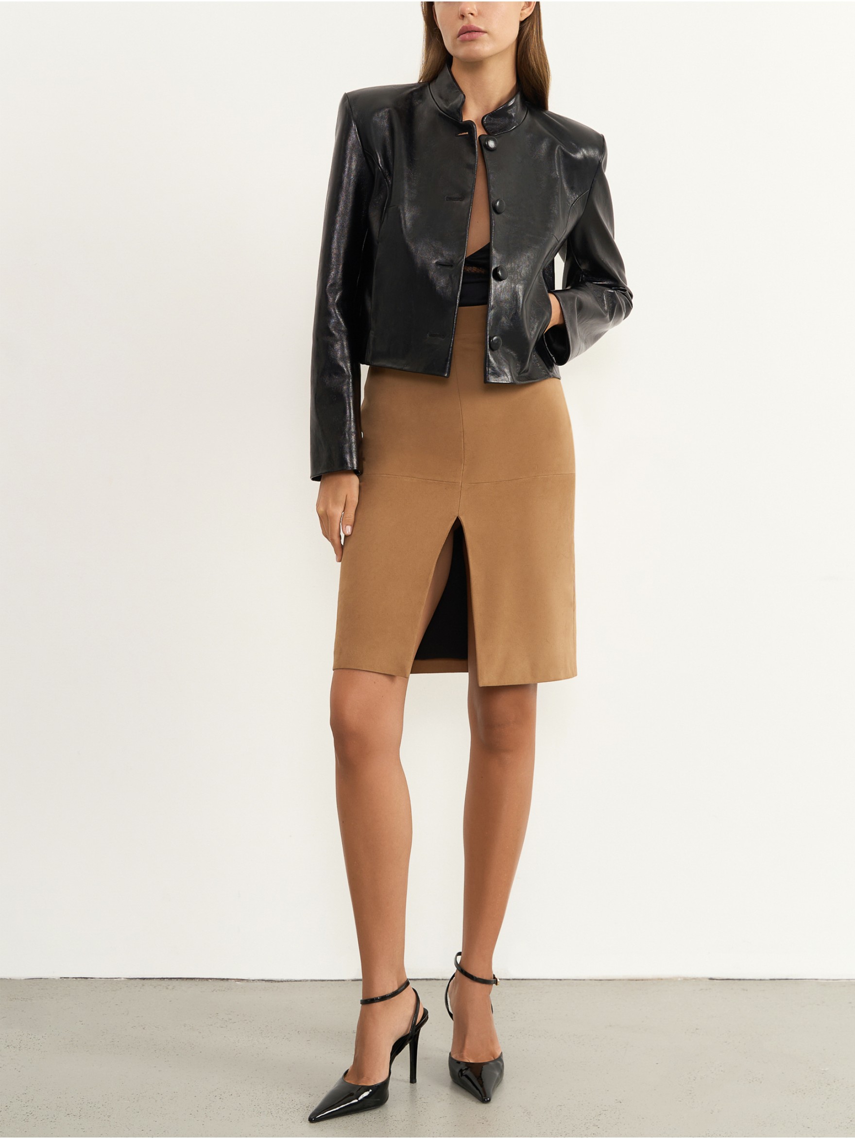 Куртка из кожи наплак