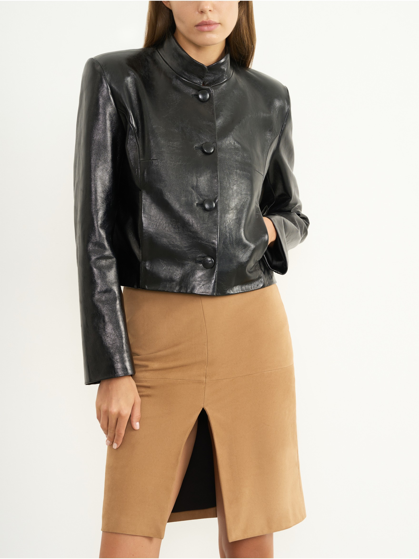 Куртка из кожи наплак