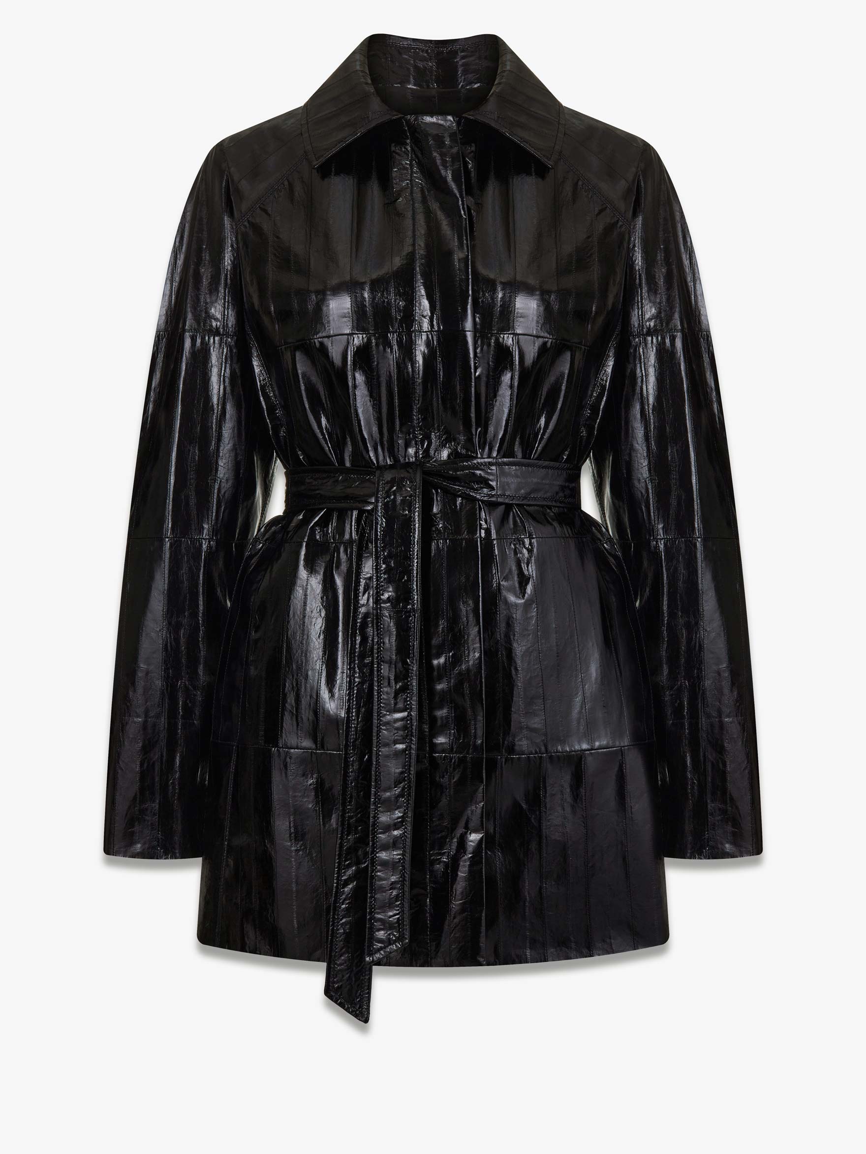 Макинтош из кожи угря