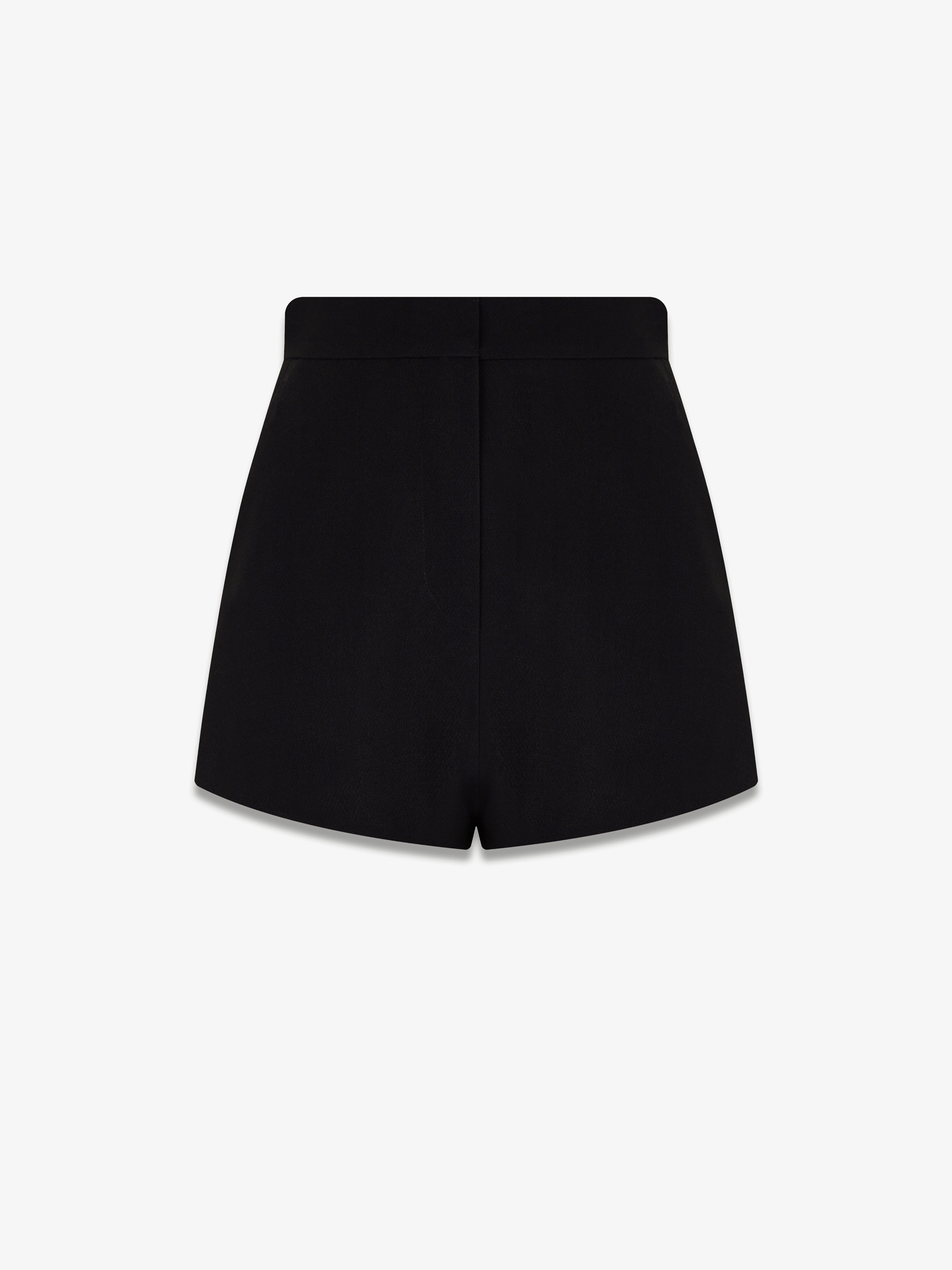 Мини шорты из крепа и атласа