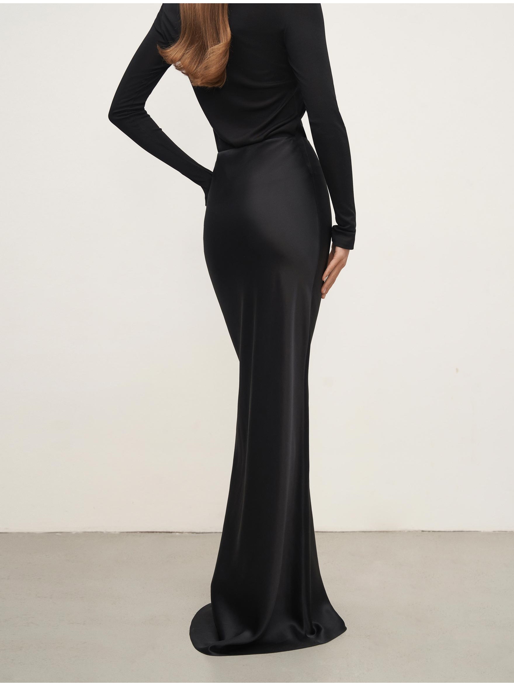 Юбка макси из шелка